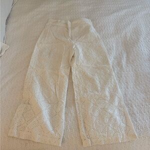 Karina Grimaldi Cream Eyelet Trousers